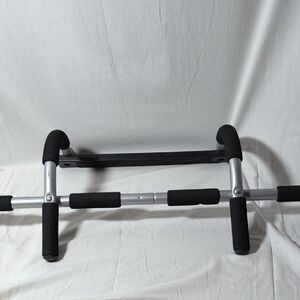 Black and Silver Doorway Pull-Up Bar